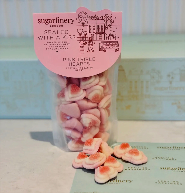 Valentine’s Day Accessories | Pink Triple Heart Mini Pouch