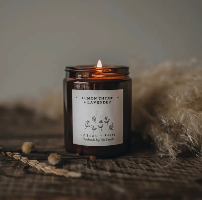 Home Fragrance | Lemon Thyme and Lavender Soy Candle