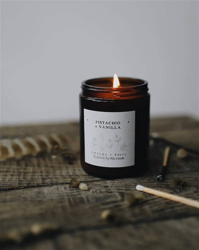 Home Fragrance | Pistachio and Vanilla Soy Candle