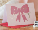 Greeting Cards | Happy Birthday Pink Bow Card
