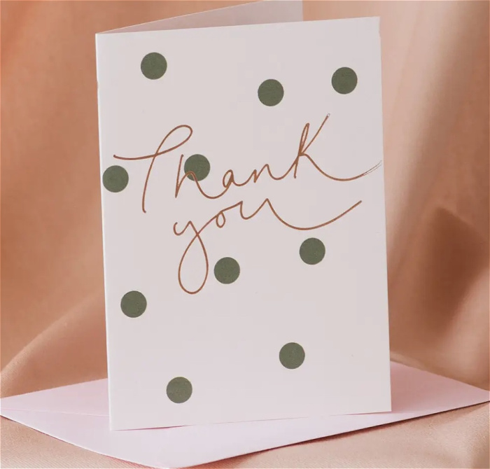 Greeting Cards | Thank You Polka-Dot Card