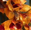Autumnal Home Decor | Autumnal Leaf Wreath with Lights