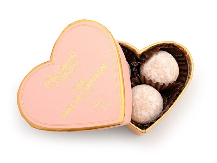Chocolates | Pink Marc De Champagne Heart