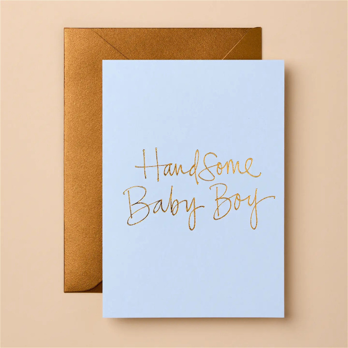Greeting Cards | Welcome, Little One | Handsome Baby Boy Card