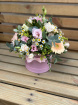 Arrangements | Hat box arrangement in pastels