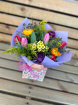 Mothers Day | Bright spring bunch in jute gift bag