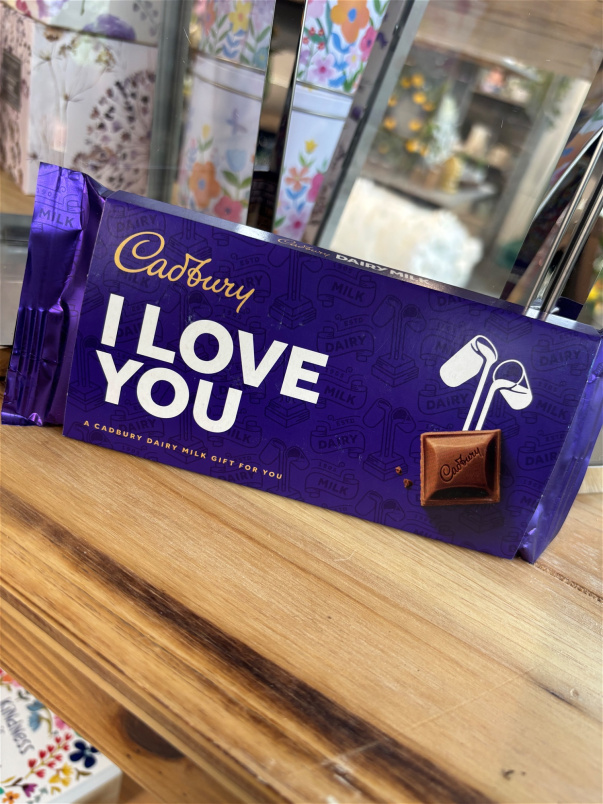 Arrangements | Bouquets | Gifts | Upsell gifts | Valentines Collection | ‘I love you’ Cadbury’s bar