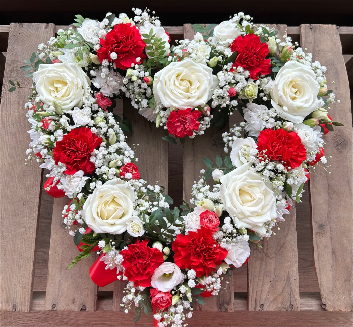 Funeral flowers | Hearts | Open Heart