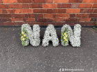 Funeral flowers | Letters | Nan letters made with Gyp
