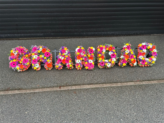 Funeral flowers | Letters | Grandad Floral letters