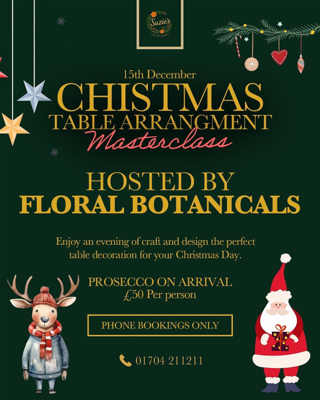 Christmas Time | Christmas table arrangement masterclass at Suzies