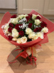 Bouquets | Red & White Rose Bouquet