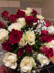 Bouquets | Red & White Rose Bouquet
