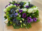 Funerals | Purple, White, Blue and Lime Swirls Wreath