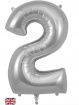 Balloons | Number balloons-silver