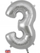 Balloons | Number balloons-silver