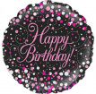 Balloons | Happy Birthday- Pink sparkling fizz 18”