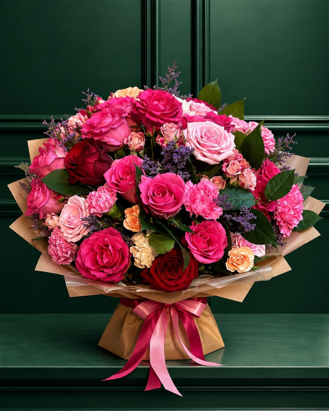 The bouquet collection | The Mother’s Day collection | The Valentine’s Day collection | FLORIST CHOICE BOUQUET IN PINK