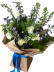 Bouquets  | DELPHINIUM & ROSE BOUQUET