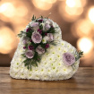 Funeral flowers  | HEART TRIBUTE WITH COLOUR OPTIONS