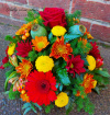 Traditional funeral tributes | Saucer posy - flowers