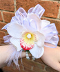 Prom corsages | White orchid wrist corsage