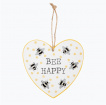 Gifts | Upsell gifts | 'Bee Happy' wooden heart plaque