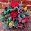 Christmas | Robin saucer posy