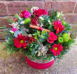 Christmas | Festive hat box arrangement