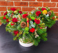 Christmas | Festive hat box arrangement