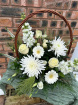 Basket Arrangements | White Basket Arrangement