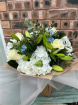 Aqua Bags & Boxes | Blue and White Hydrangea Arrangement