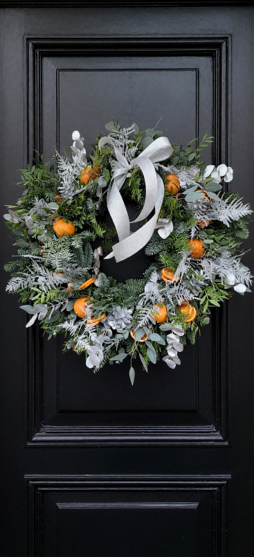 Pre-Order For Christmas 2026 | THE SLIVER & ORANGE ONE - Christmas Door Wreath
