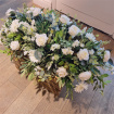 Funeral Tribute Hire | Elegant silk coffin spray for hire includes a refundable deposit