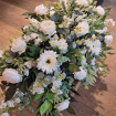 Funeral Tribute Hire | Elegant silk coffin spray for hire includes a refundable deposit