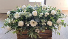 Funeral Tribute Hire | Elegant silk coffin spray for hire includes a refundable deposit