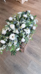 Funeral Tribute Hire | Elegant silk coffin spray for hire includes a refundable deposit