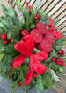 Christmas Centrepiece | Crimson Evergreen Candle Centrepiece