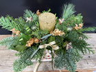 Christmas Centrepiece | Golden Eucalyptus Crate Centrepiece