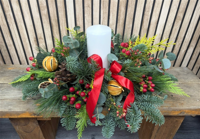 Christmas Centrepiece | Woodland Orange Christmas Centrepiece