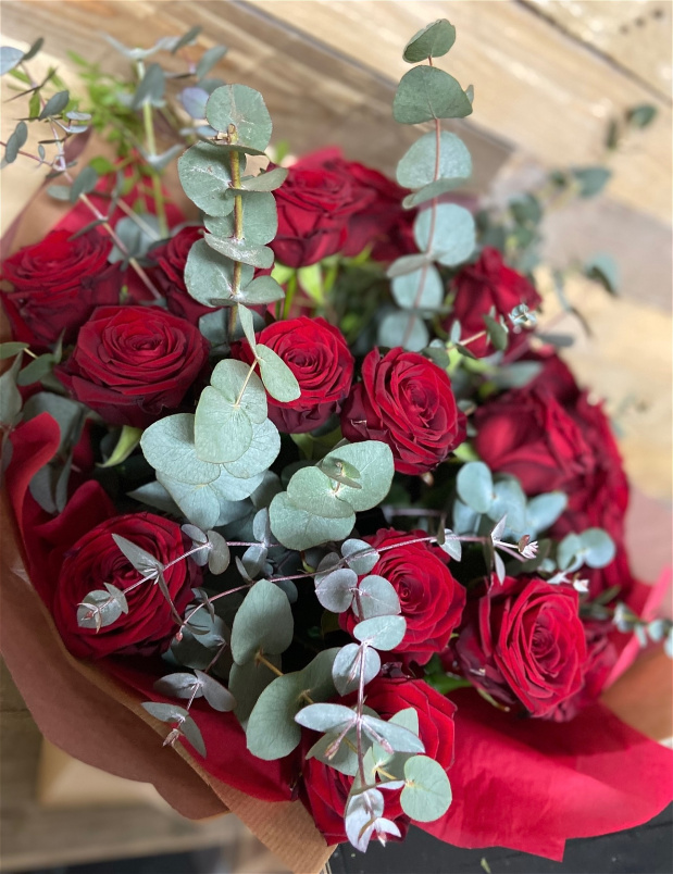 Valentine Bouquet | 24 Red Rose Bouquet