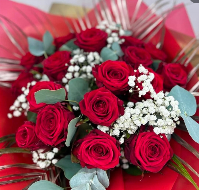 Valentines Day | 24 Red Rose Bouquet