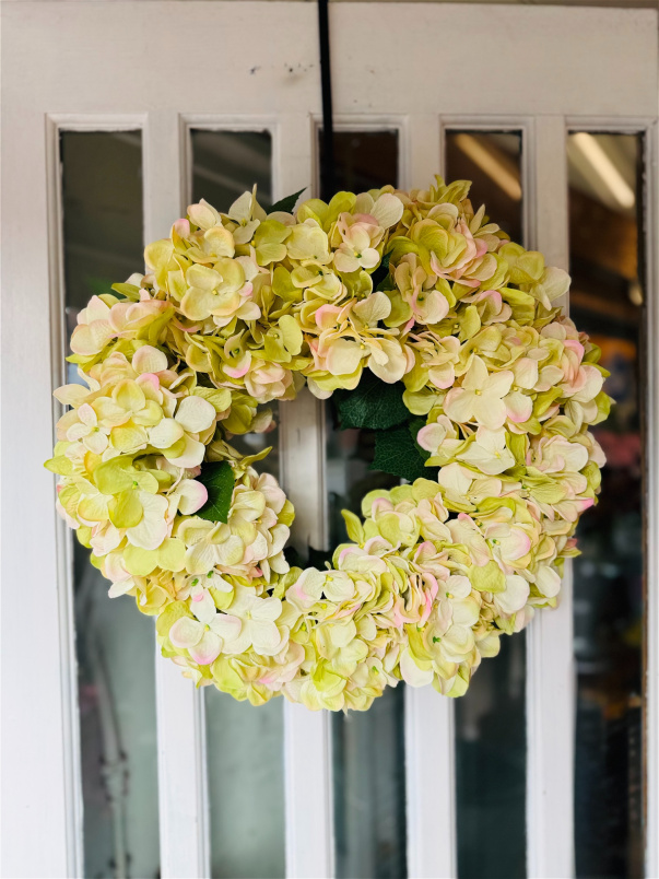 Mother's Day | Wreaths  | Luxury Silk Hydrangea Wreath – Timeless Beauty on a Willow Base