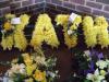 Floral letters with yellow chrysanthemum flowers 