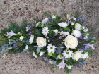 Funeral Flowers | Funeral-Teardrop Sprays | Blue and White