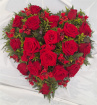 Funeral Flowers | Funeral-Hearts | Heart with Red Roses