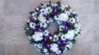 Funeral-Wreaths | Blue and White Wreath