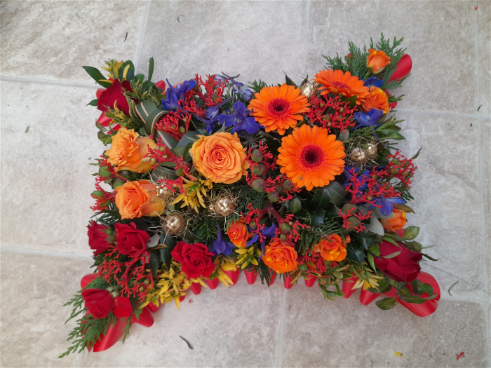 Funeral -Cushions/Pillows | Orange, Red and Blue