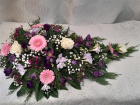 Funeral-Teardrop Sprays | Pink and Purple Teardrop Spray