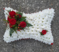 Funeral -Cushions/Pillows | Classic Red and White Pillow